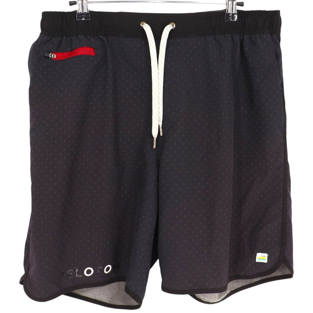 Vuori x Peloton Mens Kore Short Black Micro Dot Athletic Training Gym V330 Large